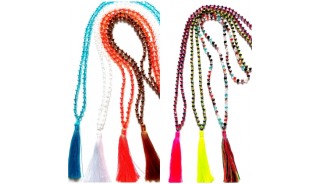 shipping free 50 pieces of necklaces tassels crystal bead long strand